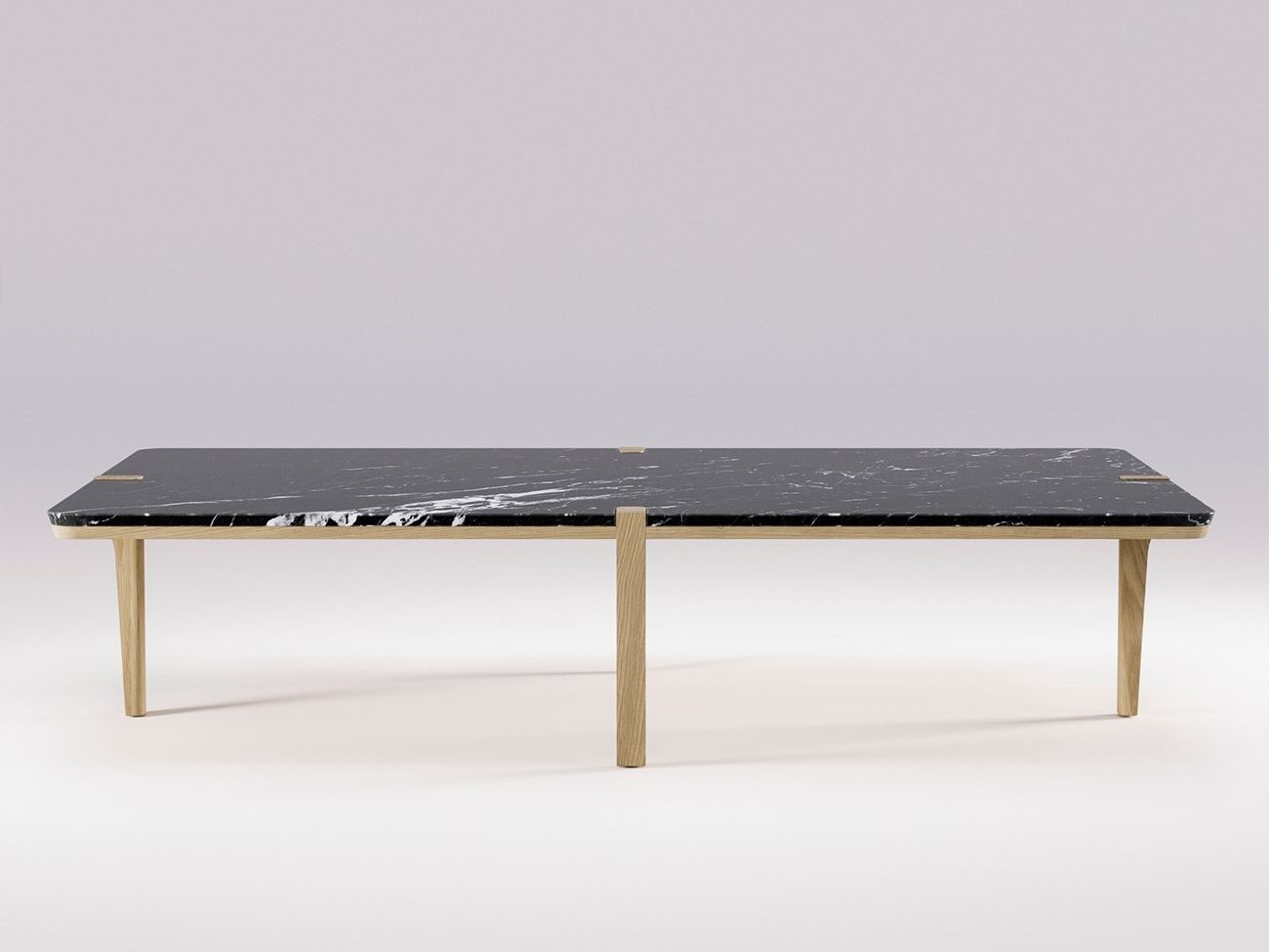 Прямоугольный низкий журнальный столик из мрамора и массива дерева Wewood CORNER ARCH-00069131 - Вид №8