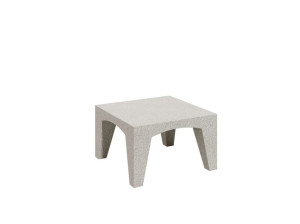 Бетонный квадратный стол для общественных мест