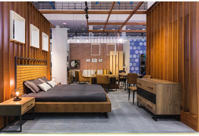 1718 Тумба прикроватная Loft Дуб табак/Графит R-HOME 4009297h_Табак - Вид №2