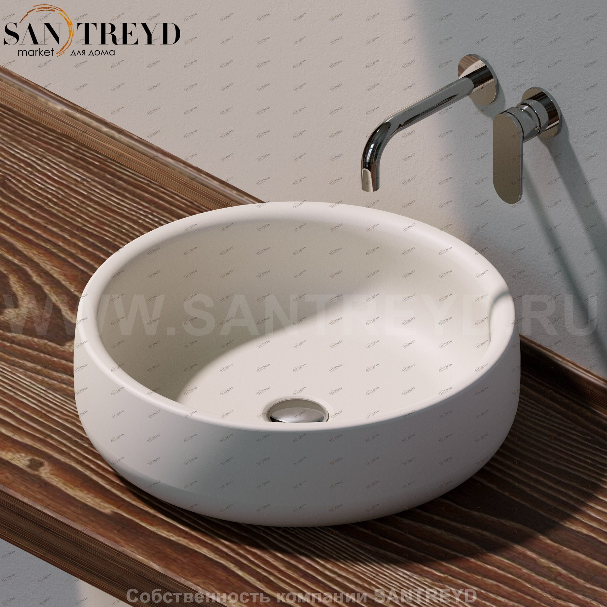 BN50A9003 Накладная раковина на столешницу  круглая Ceramica Flaminia Bonola