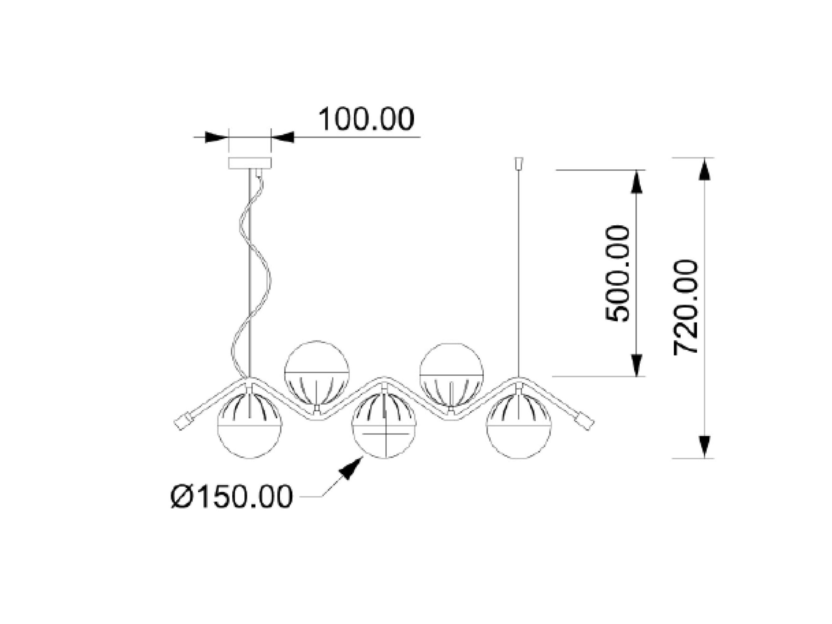 Светодиодный подвесной светильник из латуни и стекла Lampex Italiana Selene ARCH-00119376 - Вид №2