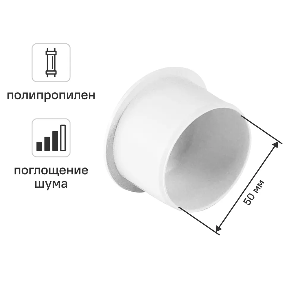 Заглушка канализационная малошумная MONLID D50 мм полипропилен 89442444 STLM-2000827 