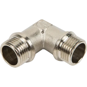 Угол Valtec наружная-наружная резьба 1/2" никелированная латунь VTr.093.N.0004