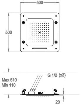 Fir Italia Встроенная лейка для струйного душа My wellness 8572387 - Вид №1