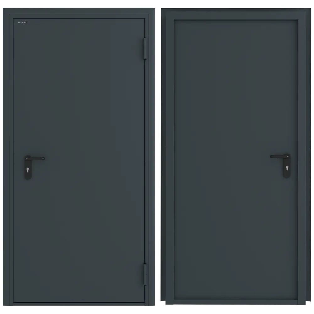 Дверь техническая EI60 108x205 см правая цвет RAL7016 84836060 STLM-2060345 DOORHAN 