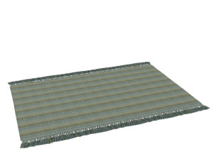 Полосатый прямоугольный ковер ручной работы