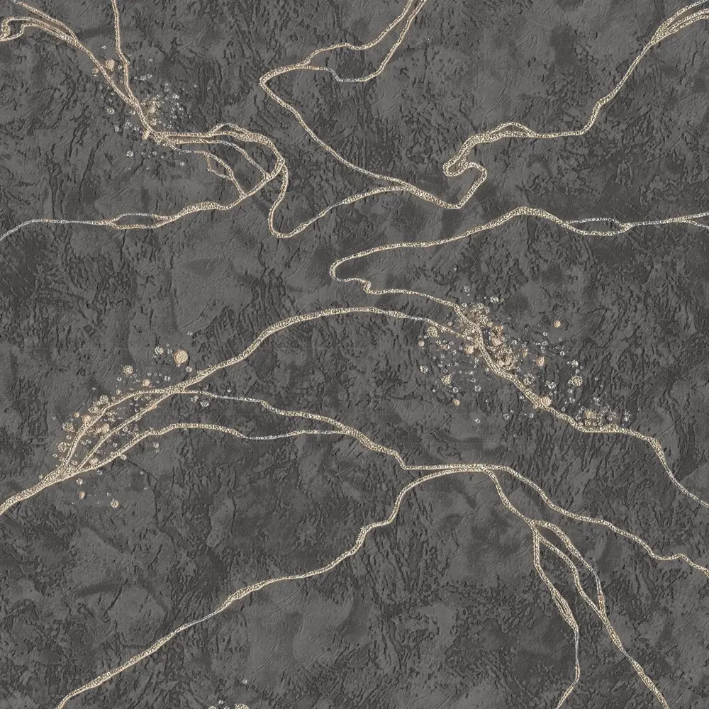 Московская обойная фабрика Кинцуги - флизелиновые обои черно-золотые с японской эстетикой 85310102 STLM-0061160 - Вид №1