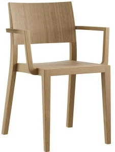 horgenglarus Штабелируемый стул из массива дерева с подлокотниками Lyra 6-550a