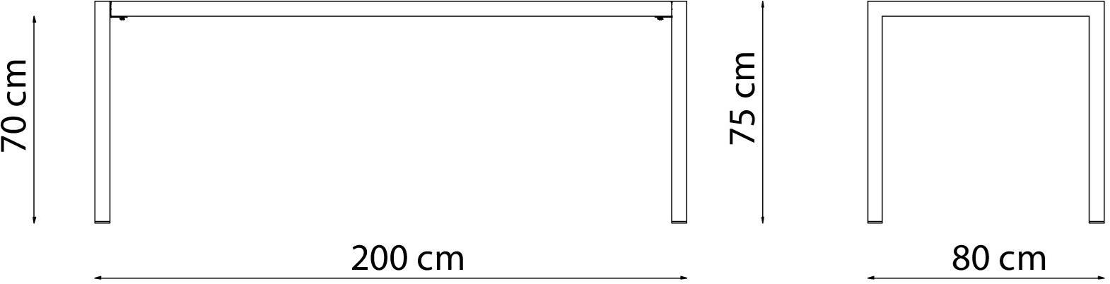 Прямоугольный металлический садовый стол штабелируемый Quatris Santreyd sun-id-1432098 - Вид №15
