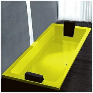 Ванна Gruppo treesse Quadra 199 V0730-DX-Z жёлтая прямоугольная встроенная правая