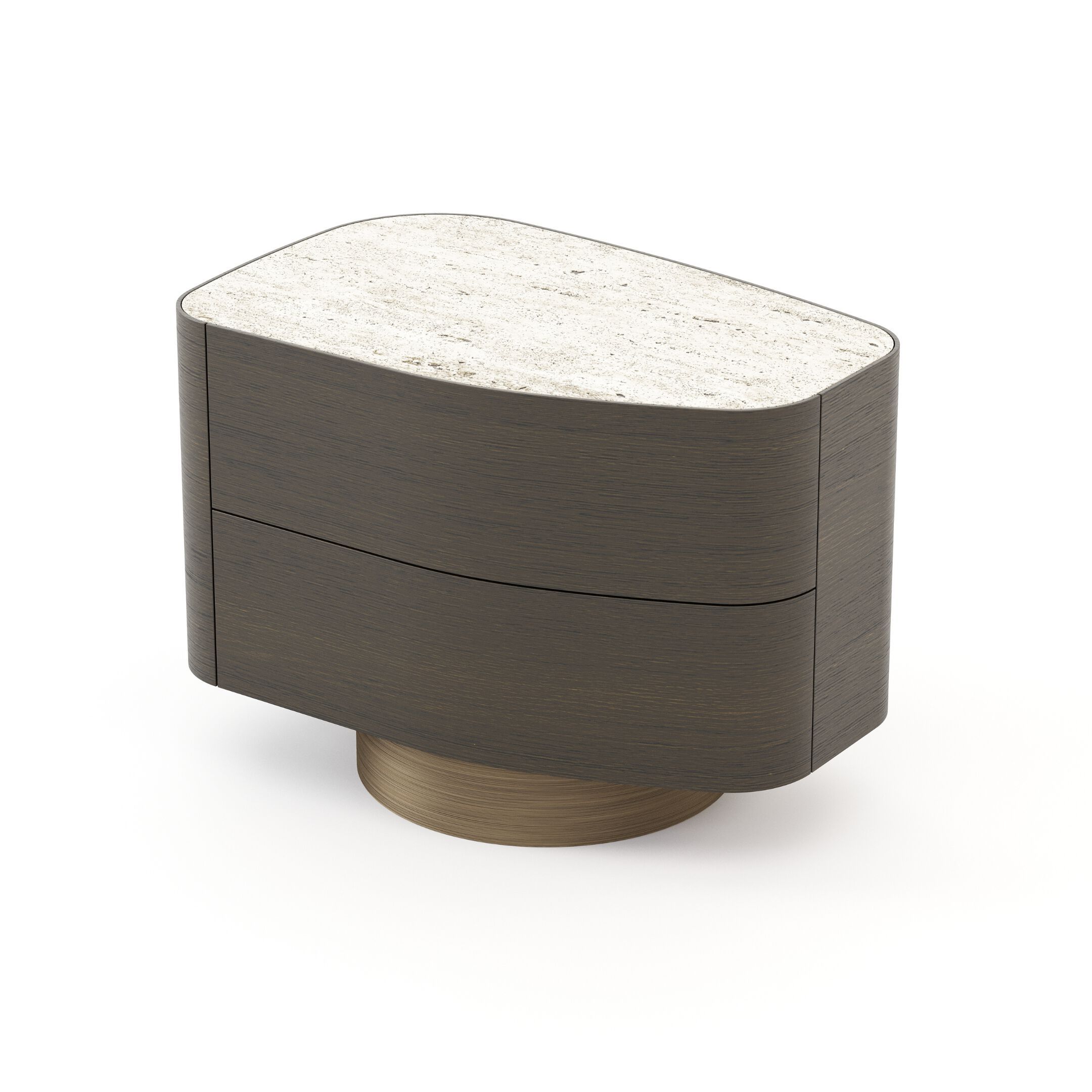 Деревянная тумбочка с ящиками и каменной столешницей Stylish Club Stone ARCH-00035473 - Вид №1