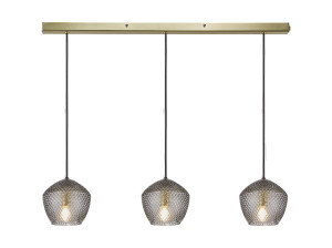 Подвесной светильник из металла и стекла