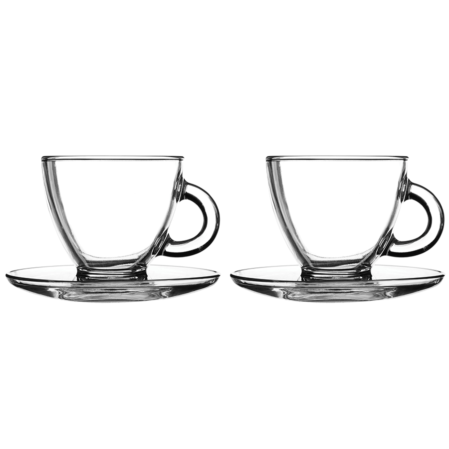 R0041.604 Набор из 2 чашек для капучино с блюдцами entertain 200 мл Ravenhead 