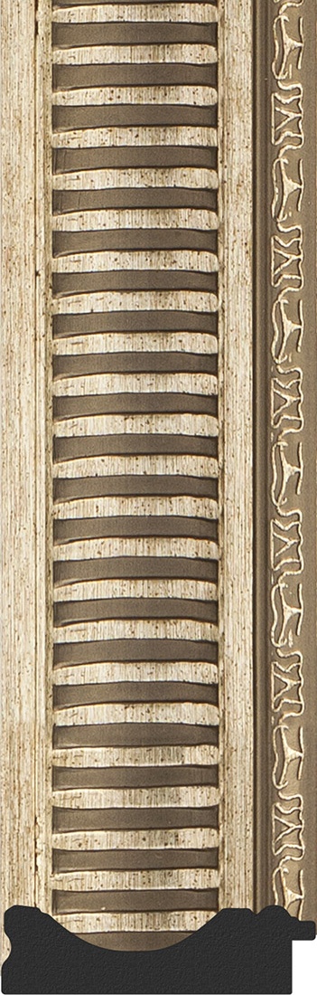 BY 1370 Зеркало с фацетом в багетной раме - серебряный акведук 93 mm EVOFORM Exclusive - Вид №2