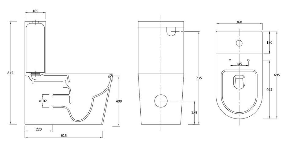 CT2046 Напольный унитаз SSWW CT  - Вид №4