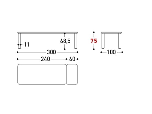 Выдвижной прямоугольный садовый стол Varaschin Customade ARCH-00061802 - Вид №10