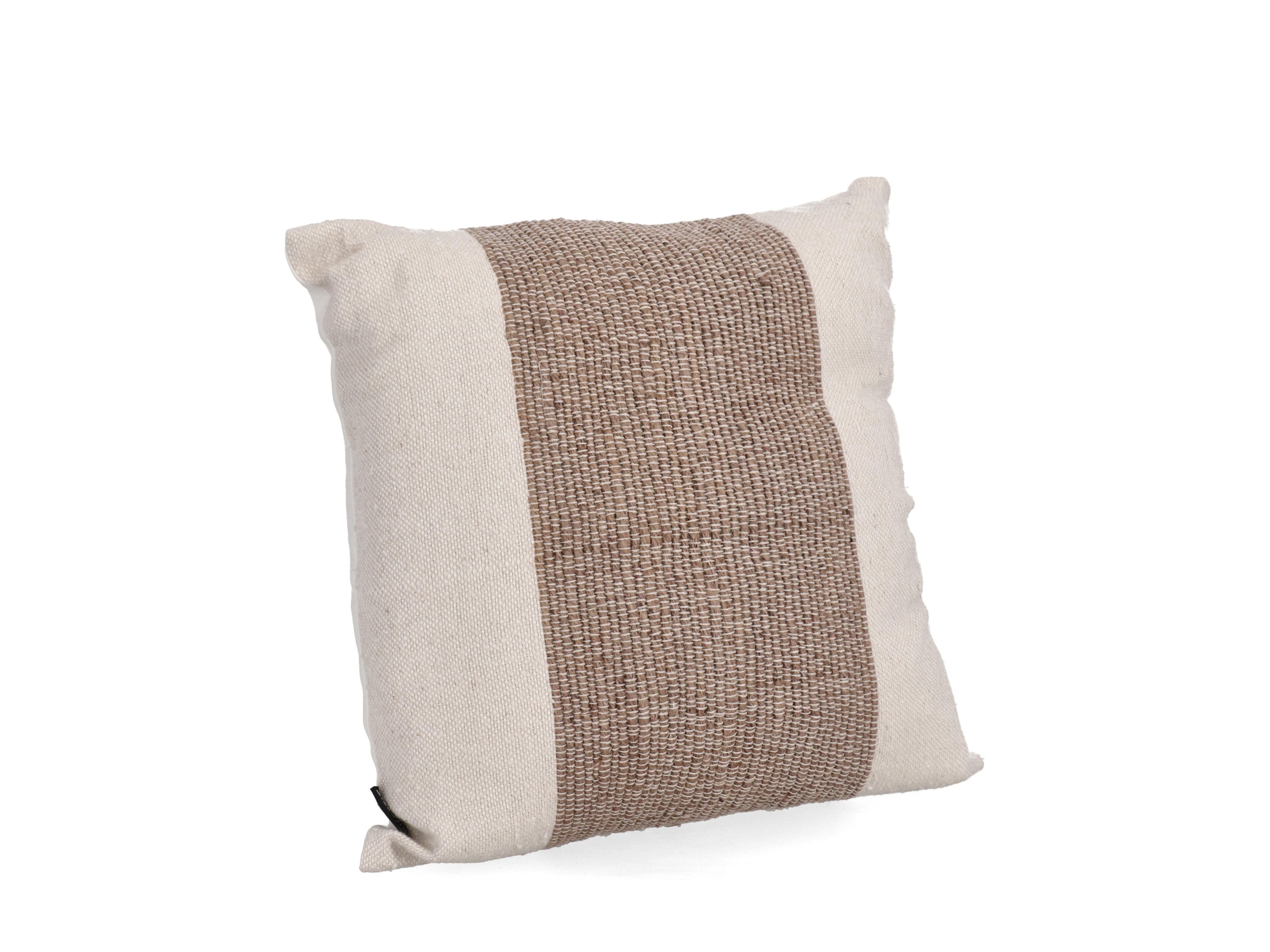 Съемная квадратная подушка из ткани BIZZOTTO MANPUR CREMA NATURALE ARCH-00046387