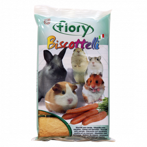 Т00001590 Лакомство для грызунов Бисквиты с морковью 30г Fiory
