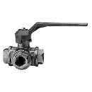 Кран шаровый 1 трехходовой (Т-обр.) мод. 128 128