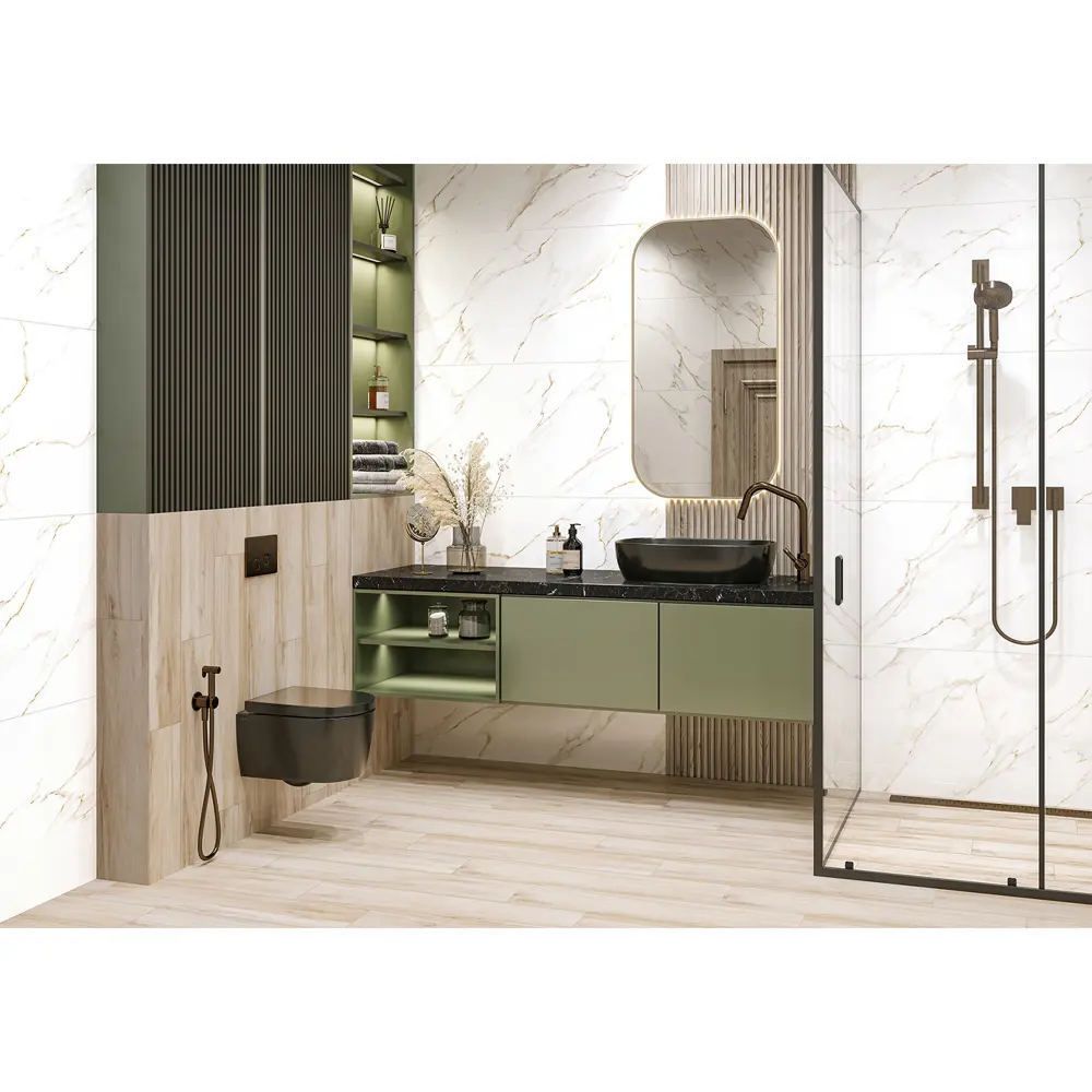 Глазурованный керамогранит Alma Ceramica Cremona 00 60x120 см 1.44 м² лаппатированный цвет белый 89458825 STLM-2009667