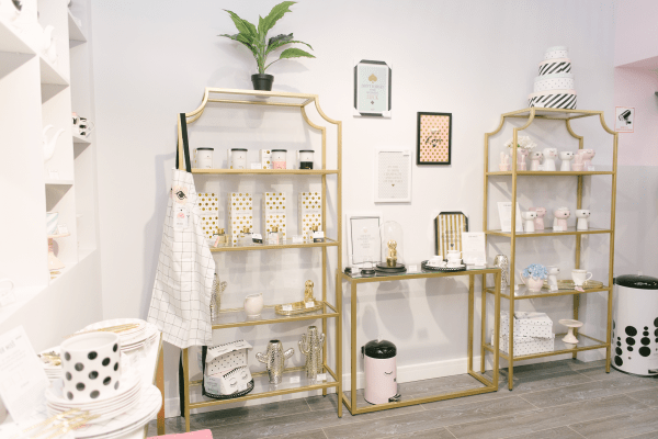 Стеллаж металлический золото "Восток" FOR MISS  263951 Золото  - Вид №4