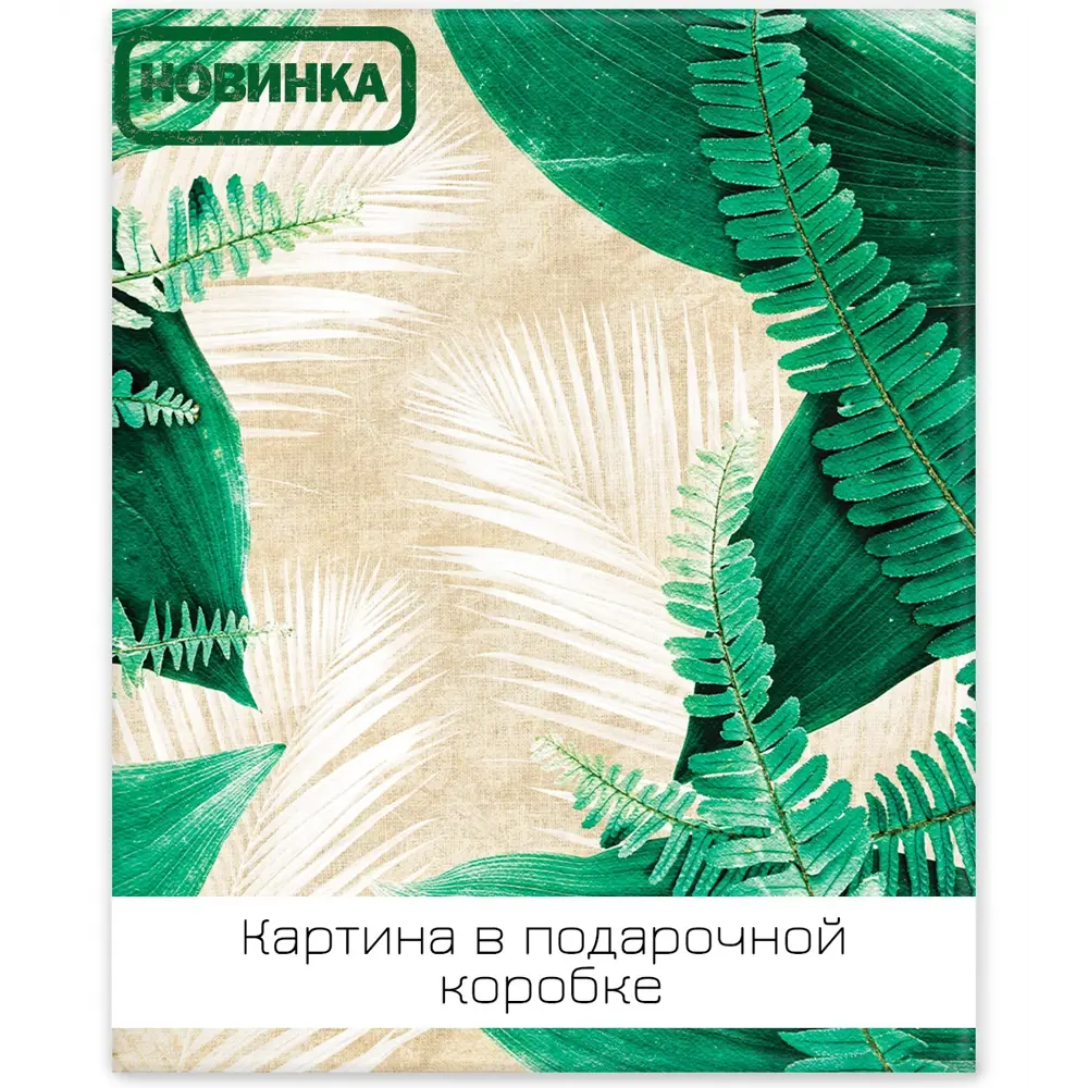 Картина на холсте Экзотические листья 3 40x50 см FBRUSH STLM-2048211
