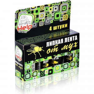 82735658 Липкая лента Help от мух 4 шт.