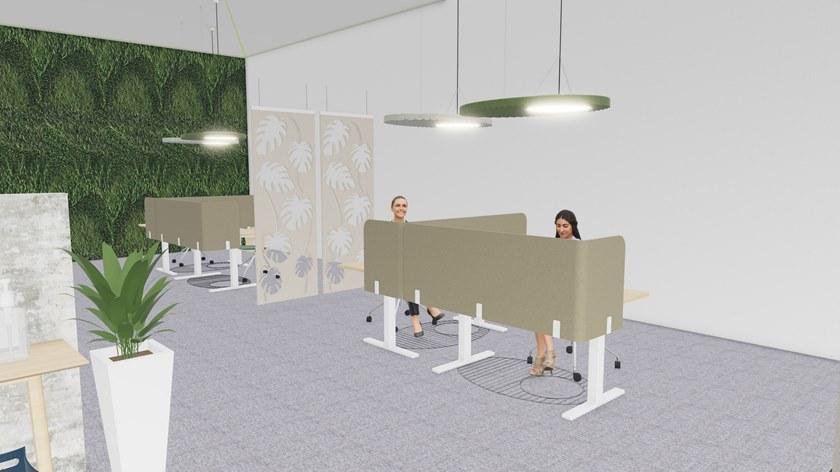 Звукопоглощающая перегородка стола из переработанного домашнего животного Buzzitripl Santreyd sun-id-1475981 - Вид №8