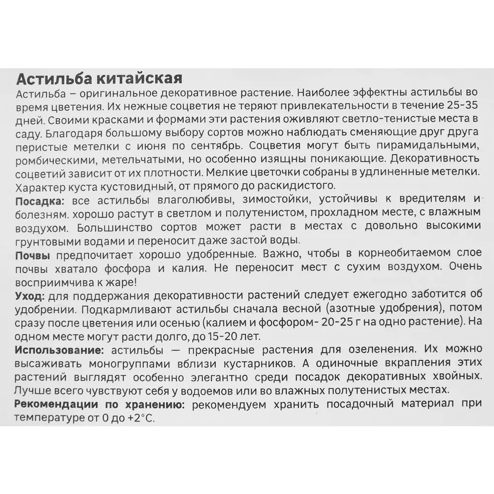 Астильба Geolia китайская Вижнс Инред 86408607 STLM-2029115  - Вид №2