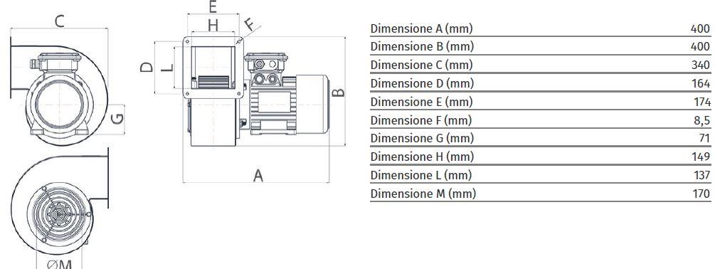 Vortice Центробежный аспиратор для потенциально взрывоопасных сред C-atex 30310 - Вид №4