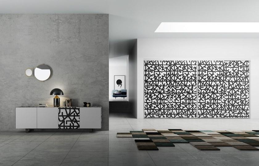 De Rosso Шкаф на заказ с hpl и алюминиевыми раздвижными дверями Aliante system sun-id-1499520 - Вид №4