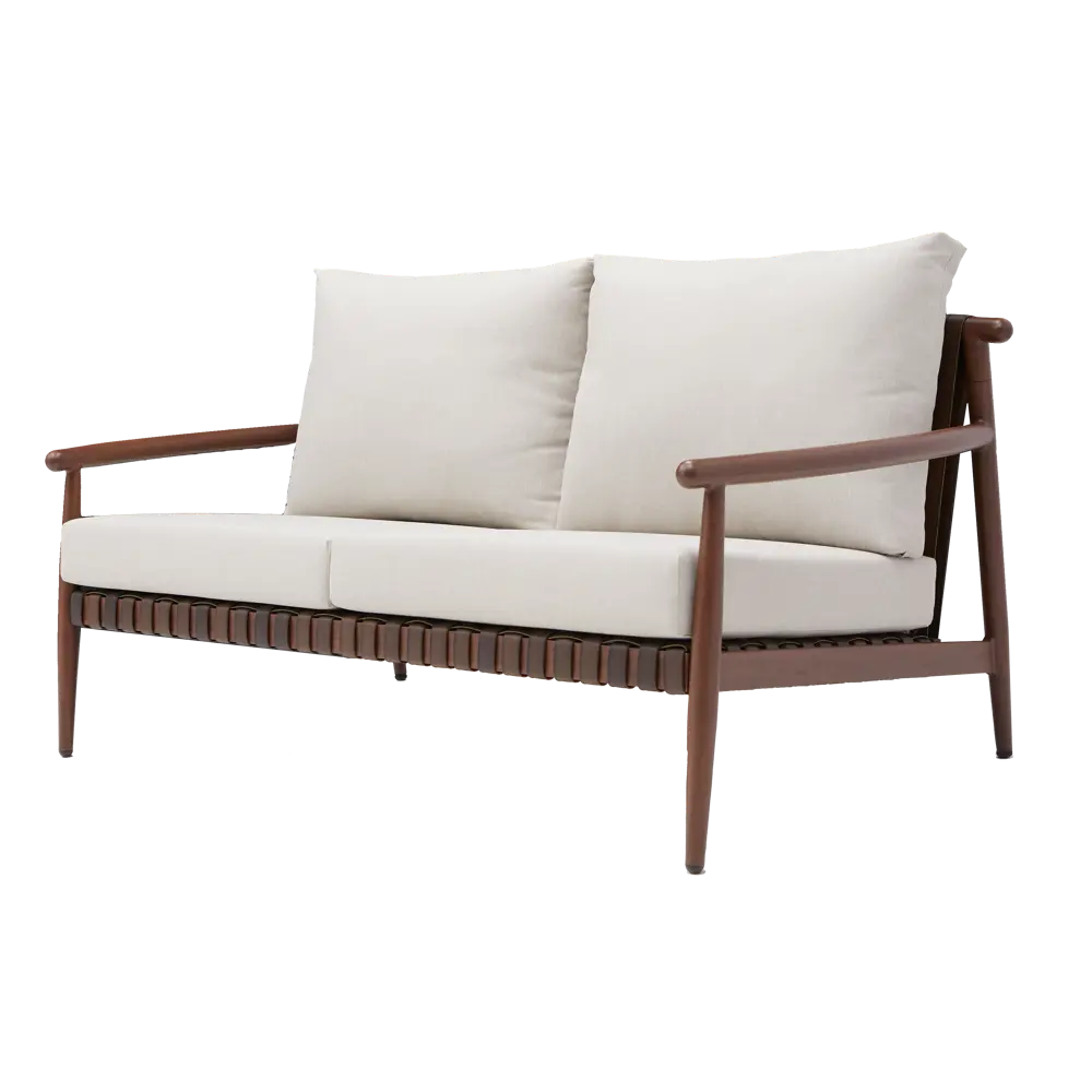 NATERIAL RETRO Садовый диван двухместный с подушками, алюминиевый каркас 87898645 STLM-0955498