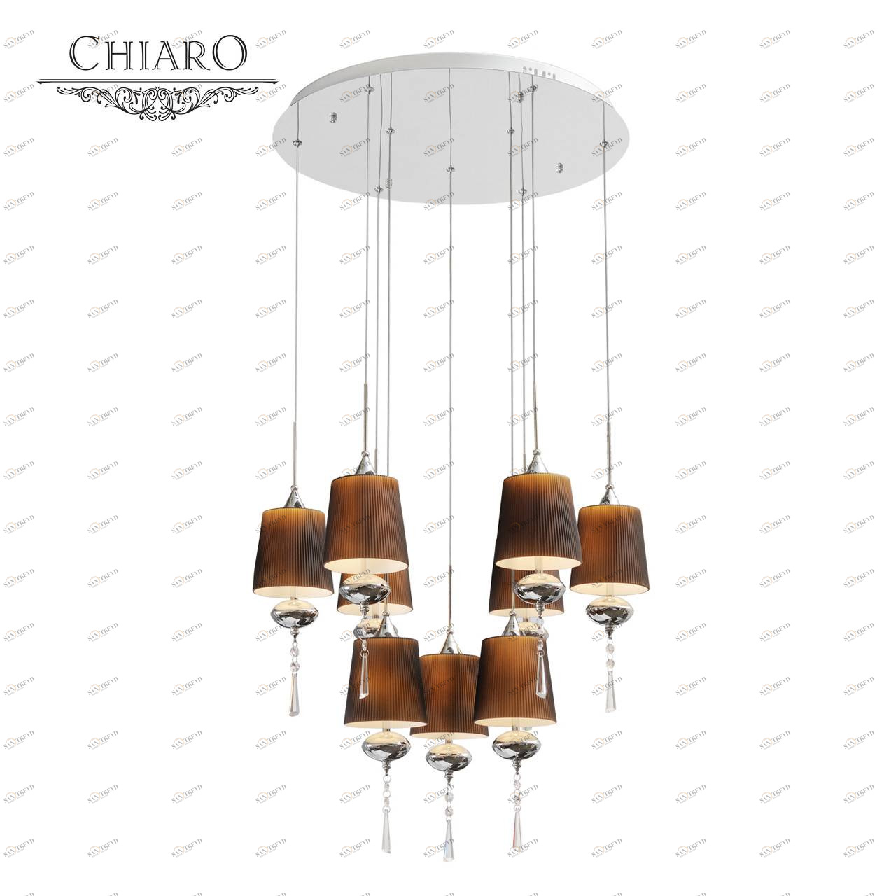 Люстра дизайнерская Sort коричневая, хром 392010109 SUPERNW ДИЗАЙНЕРСКИЕ, КАСКАД 058102 Коричневый 