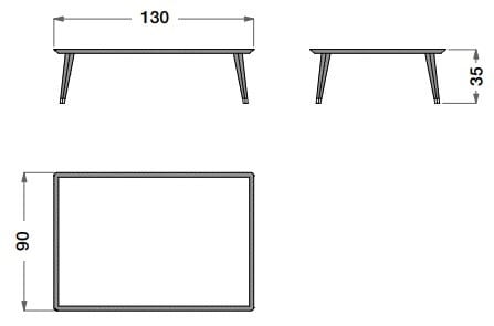 Низкий деревянный и керамический журнальный столик CPRN HOMOOD Outdoor ARCH-00095441 - Вид №2