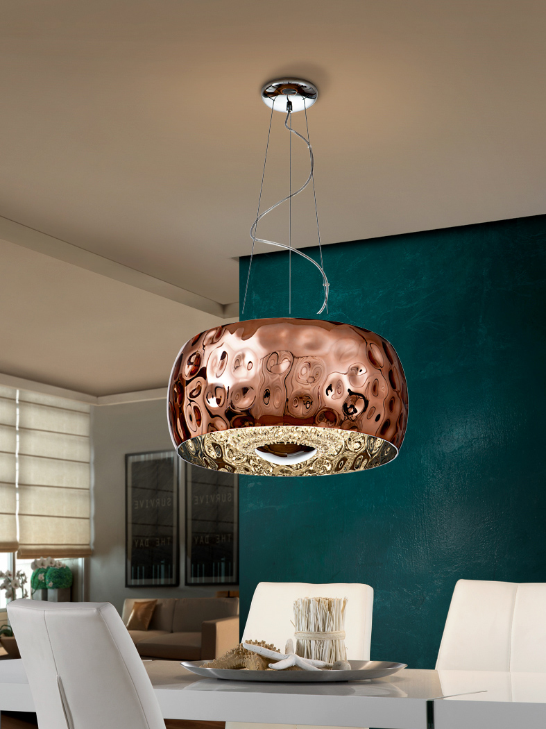 Подвесной светильник Fluvio от Schuller 267342 SCHULLER ДИЗАЙНЕРСКИЕ 243426 Хром;медный  - Вид №1