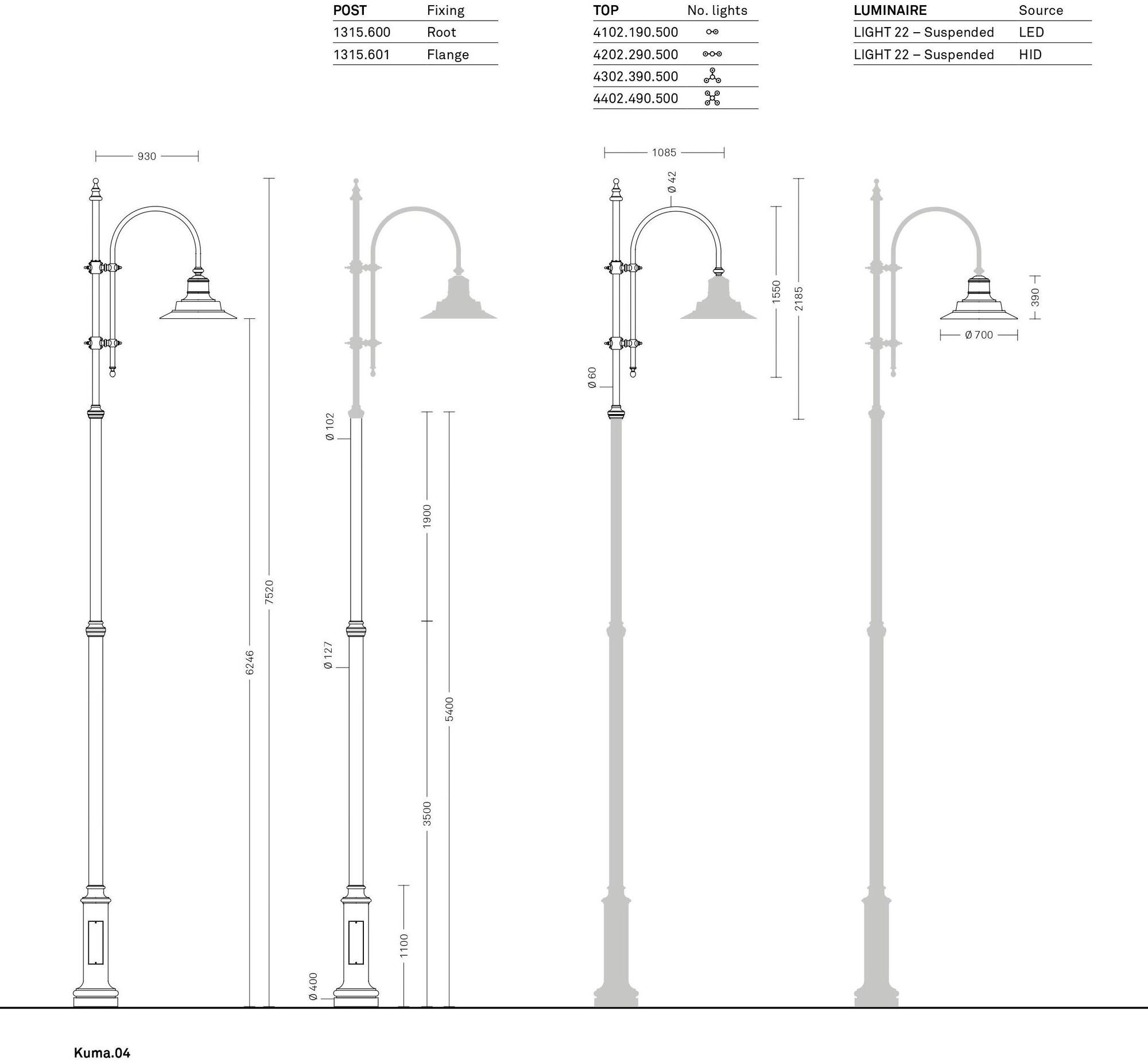 Neri уличный фонарь Kuma sun-id-1352396 - Вид №3