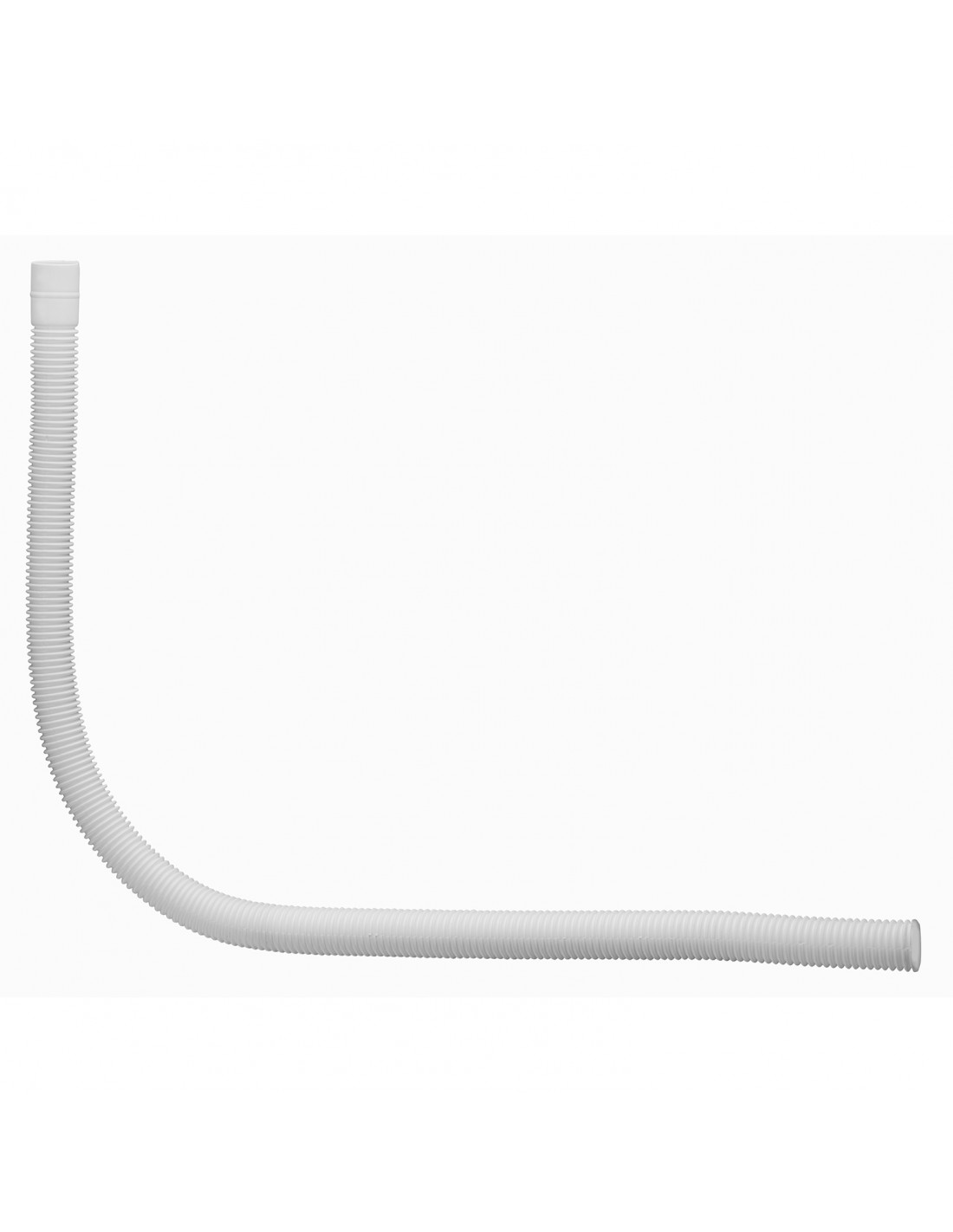 040700 001 00  Гибкая трубка для перелива ванны, внутреннее Д. 29 мм, Л. 565 мм, белый полипропилен Valentin Белый 