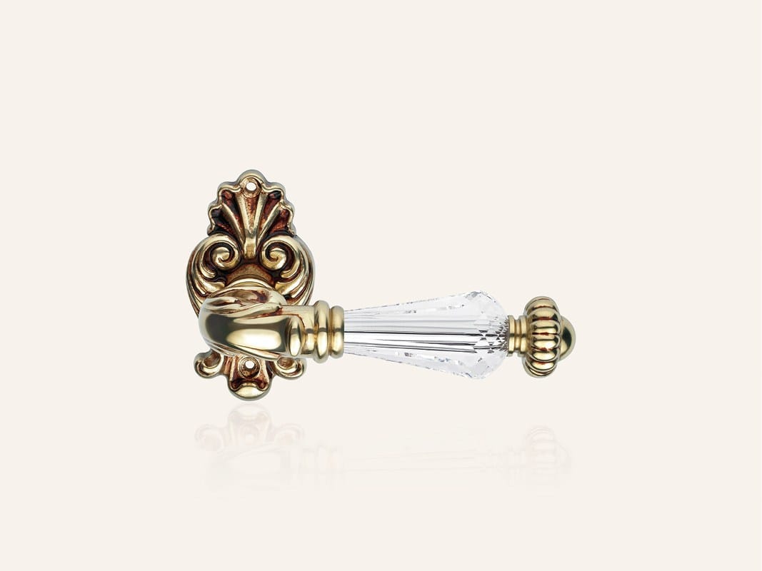 Латунная дверная ручка в классическом стиле с кристаллами Swarovski® LINEA CALI' Nympha Crystal ARCH-00004714 - Вид №3