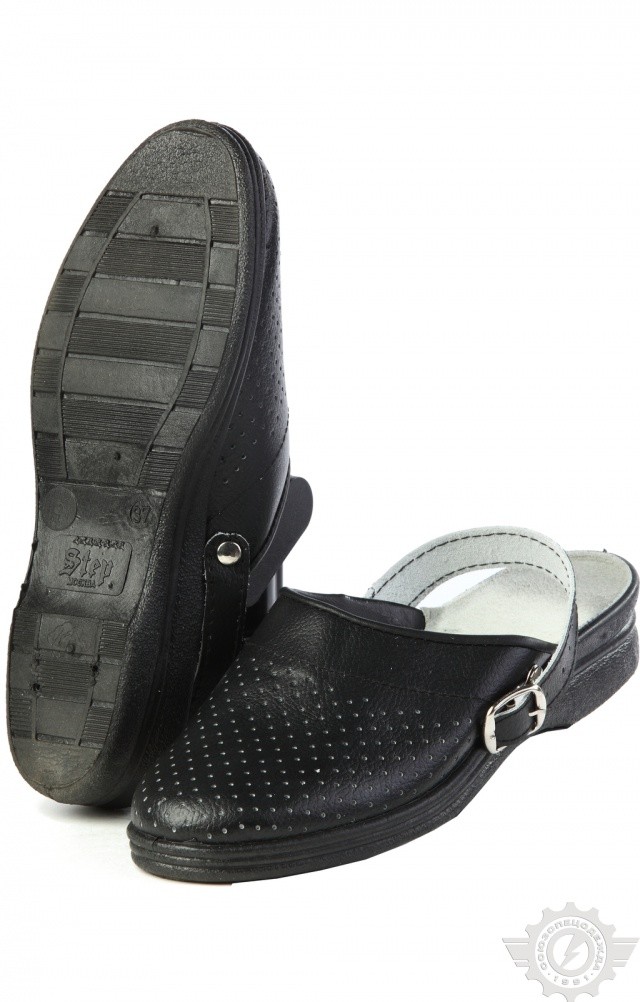 61806 Туфли Сабо женские темные  Медицинская обувь размер 37 Спецодежда 