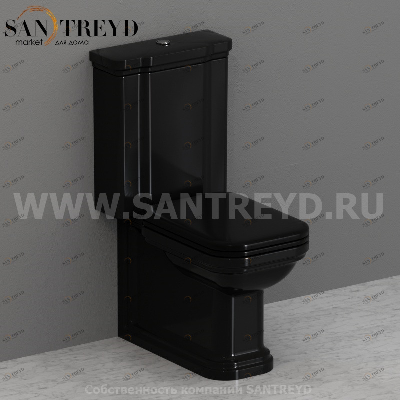 418104 Бачок моноблок 40 см цвет Черный жемчуг Kerasan Waldorf Италия