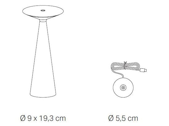 Алюминиевая аккумуляторная настольная лампа Zafferano DAMINA ARCH-00129759 - Вид №13