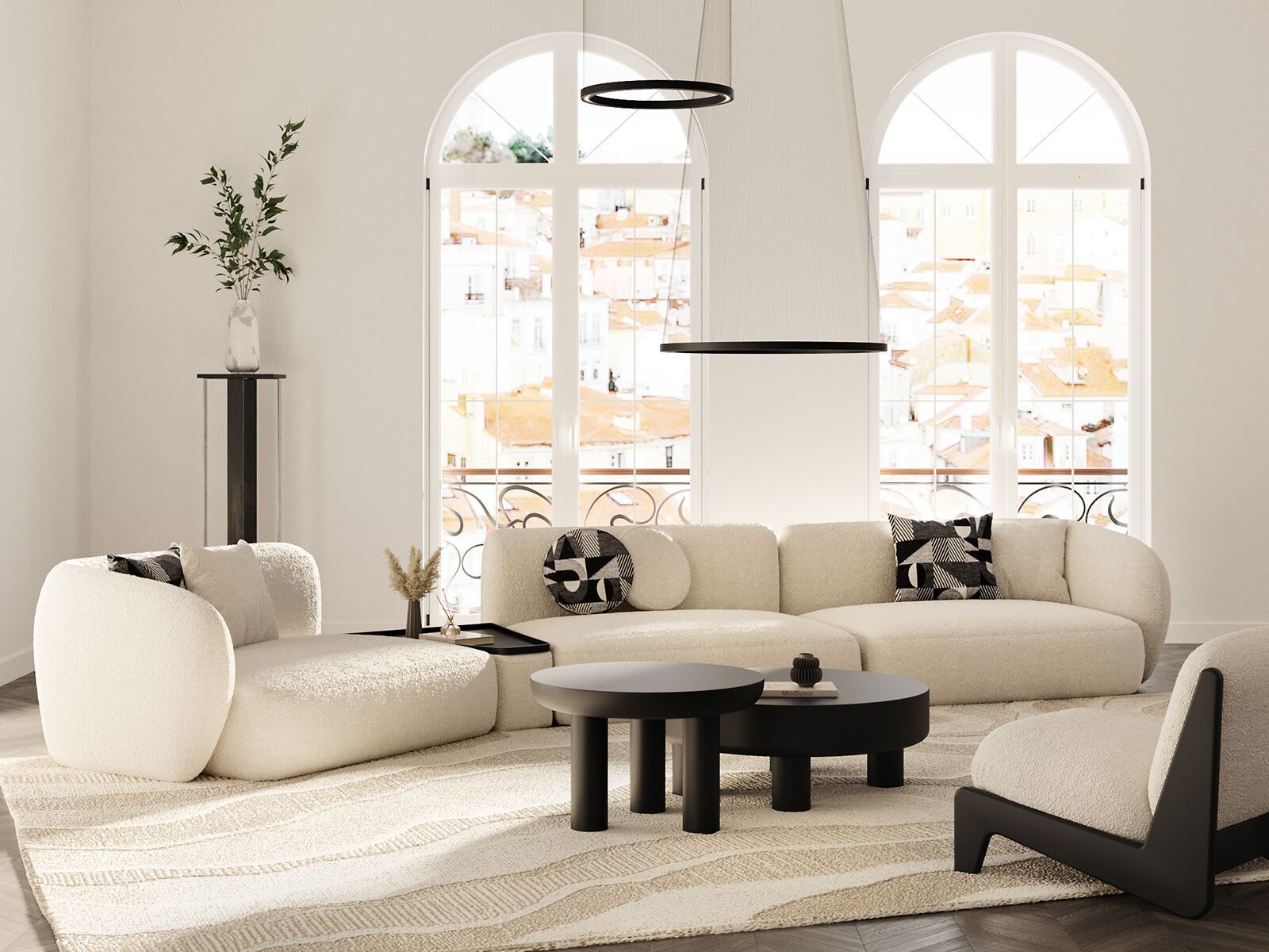 Секционный диван из ткани ANA ROQUE INTERIORS ARCH-00056191 - Вид №1