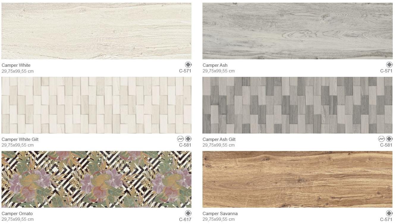 Aparici Белая плитка для стен с эффектом дерева Camper sun-id-1404097 - Вид №1