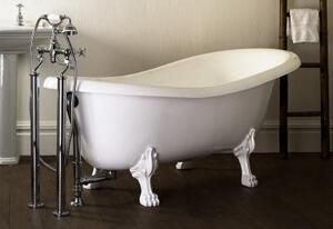 Ванна из мрамора Aquastone Скарлет на белых ножках