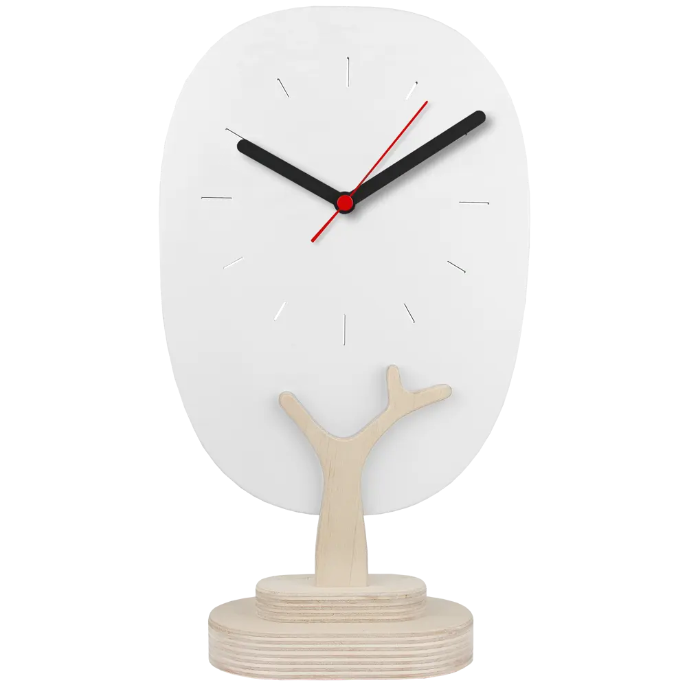 Часы настольные Troykatime Nature 90903005 прямоугольные дерево цвет белый бесшумные 17x30 см STLM-2041438 - Вид №1