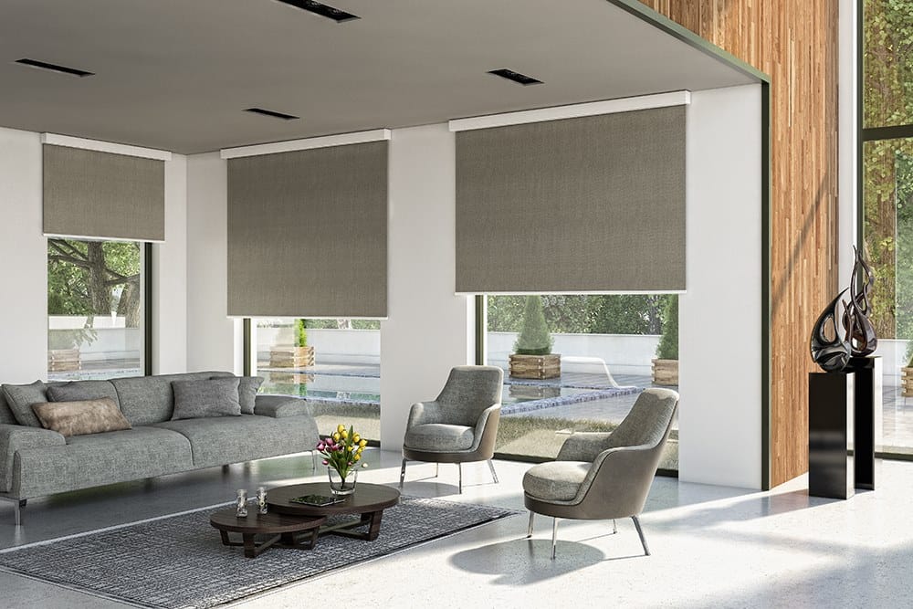 Роликовый занавес с приводом от лебедки Mv Line свободные рулонные шторы ARCH-00056258 - Вид №4