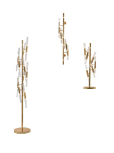 Настенный светильник из нержавеющей стали и стекла