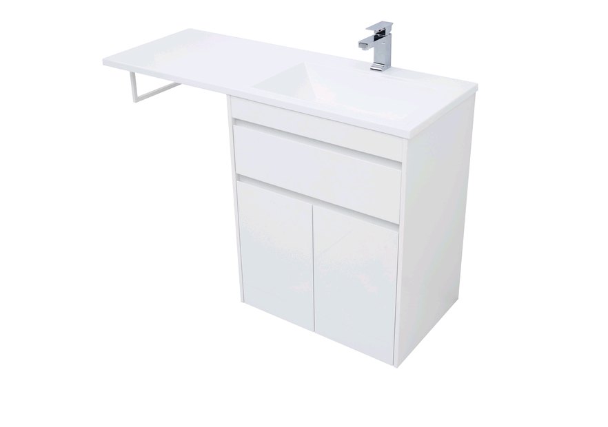 Тумба с раковиной Aquanet Токио 130 R белый (напольная, 1 ящик, 2 дверцы) 0023774600235502 - Вид №5