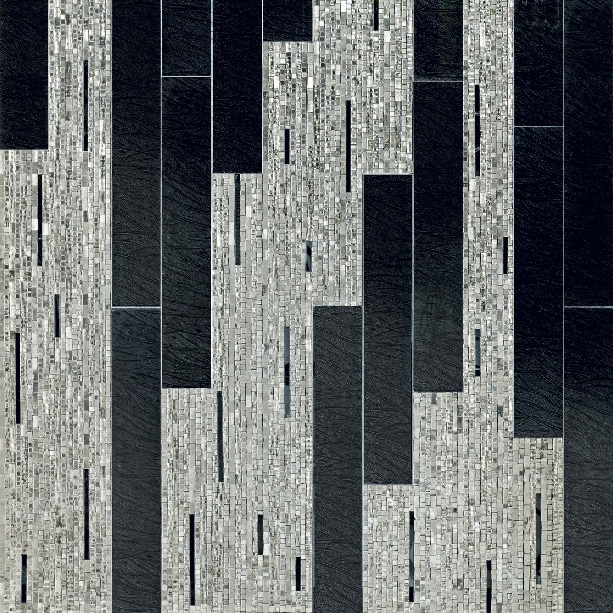 SICIS Bucolico Black Tela Grey Vetrite Tile sun-id-1991306 - Вид №60