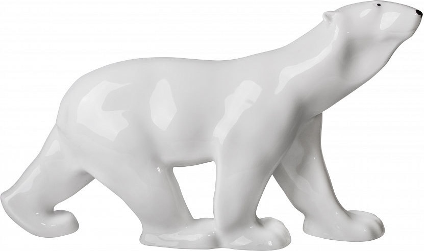 89152 Императорский фарфоровый завод Скульптура "Медведь идущий б.р." Фарфор твердый 